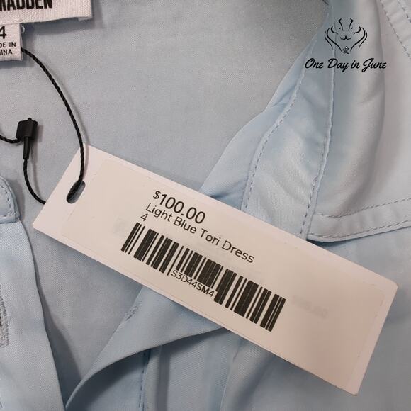 Steve Madden Short Sleeve Button Front Tori Dress Size 4 - Picture 4 of 7